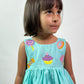 ArthLife Cyan Candy Party Wear Dress