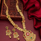 Aadita Gold-Polished & Red e Studded Jewellery Set