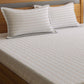KLOTTHE Abstract-Printed 300TC Fitted King Bedsheet With 2 Pillow Covers - Swadesiicart