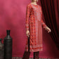 Vishudh Red Ethnic Motifs Printed Neck Straight Kurta - Swadesiicart