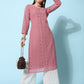 Kalini Ethnic Motifs Embroidered Chikankari Georgette Kurta | Swadesiicart