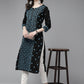 ADA Women Floral Embroidered Cotton Chikankari Kurta | Swadesiicart
