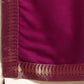Anouk Purple Cotton Blend Solid Banarasi Saree | Swadesiicart