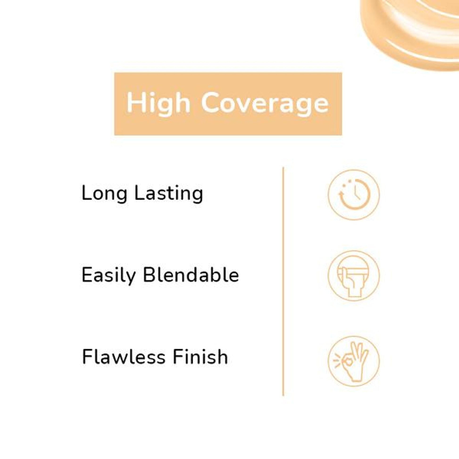 Matt Look High Coverage Waterproof Oil Free Matte SPF 25 Foundation - Ivory - Swadesiicart
