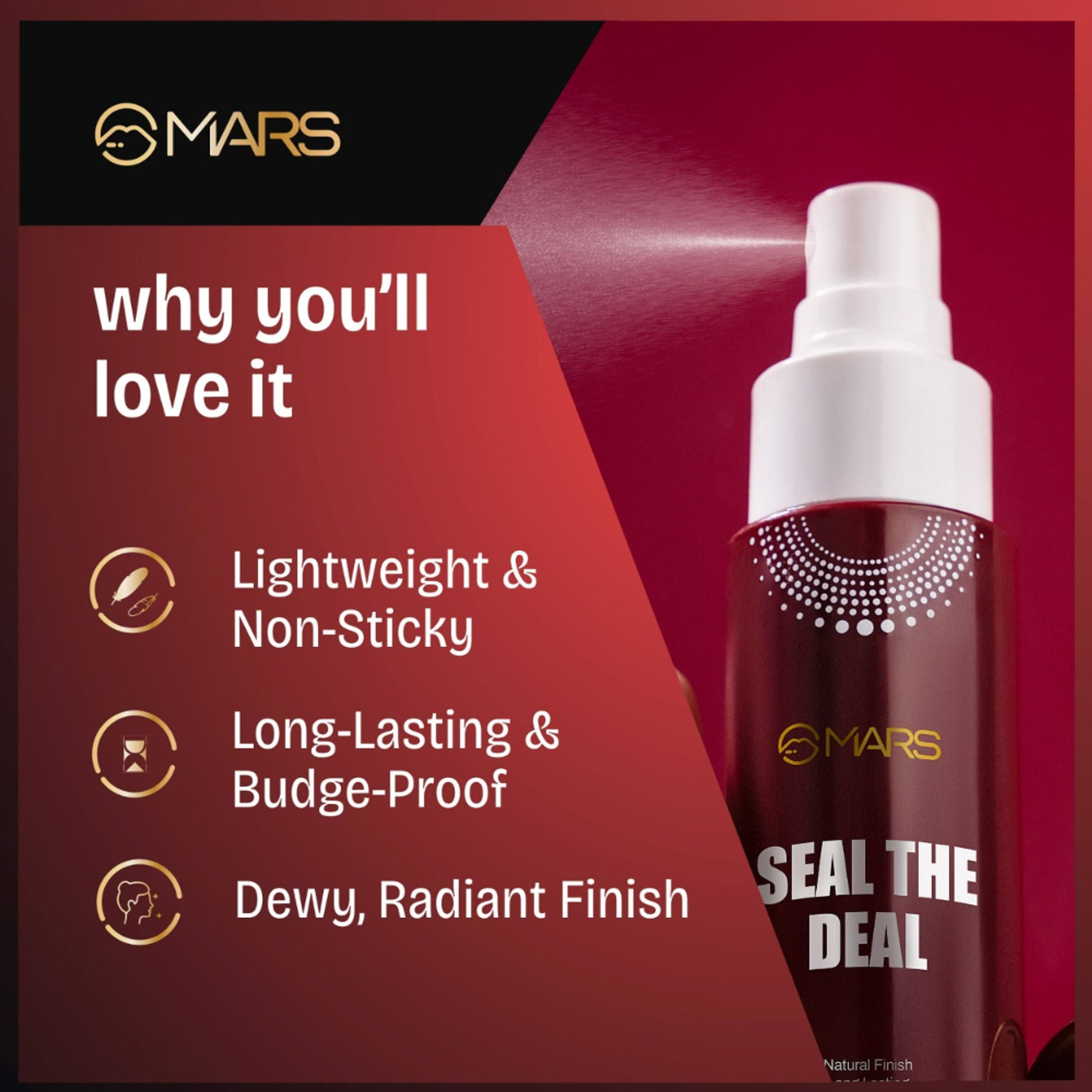 MARS Cosmetics Seal the Deal Long-Lasting Makeup Fixer Spray - Swadesiicart