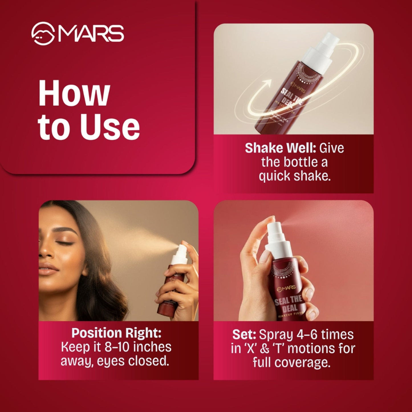 MARS Cosmetics Seal the Deal Long-Lasting Makeup Fixer Spray - Swadesiicart