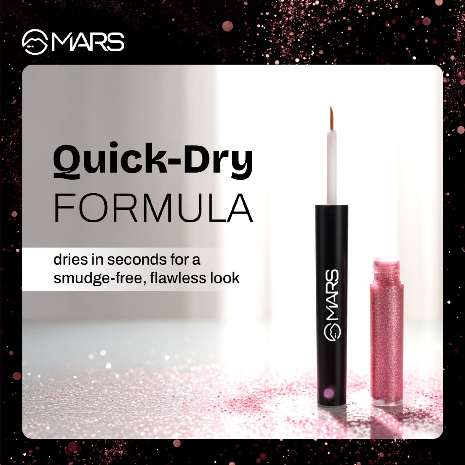 MARS Cosmetics Twinkle Wink Glitter Eyeliner - Silvers Parkle - Swadesiicart