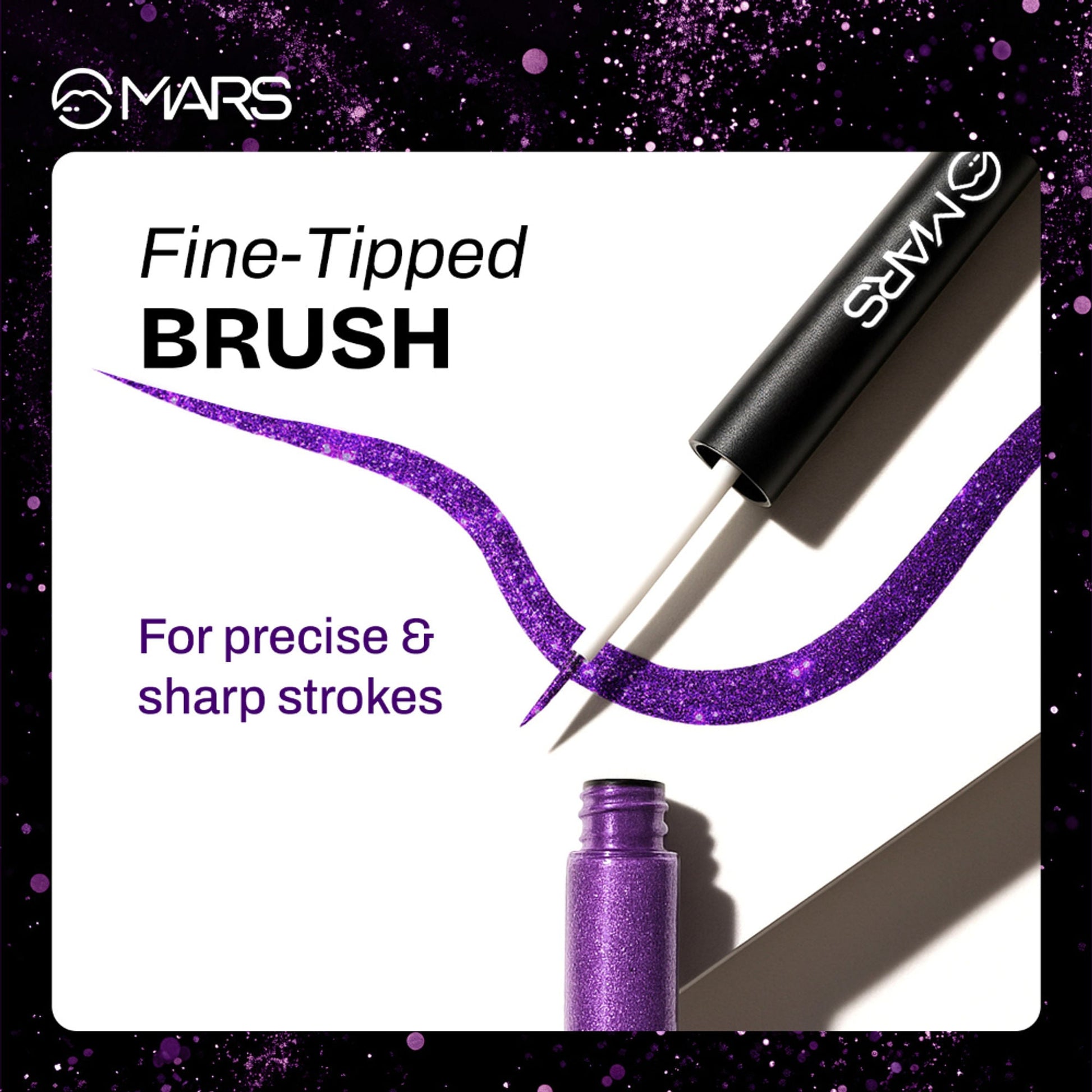 MARS Cosmetics Twinkle Wink Glitter Eyeliner - Silvers Parkle - Swadesiicart