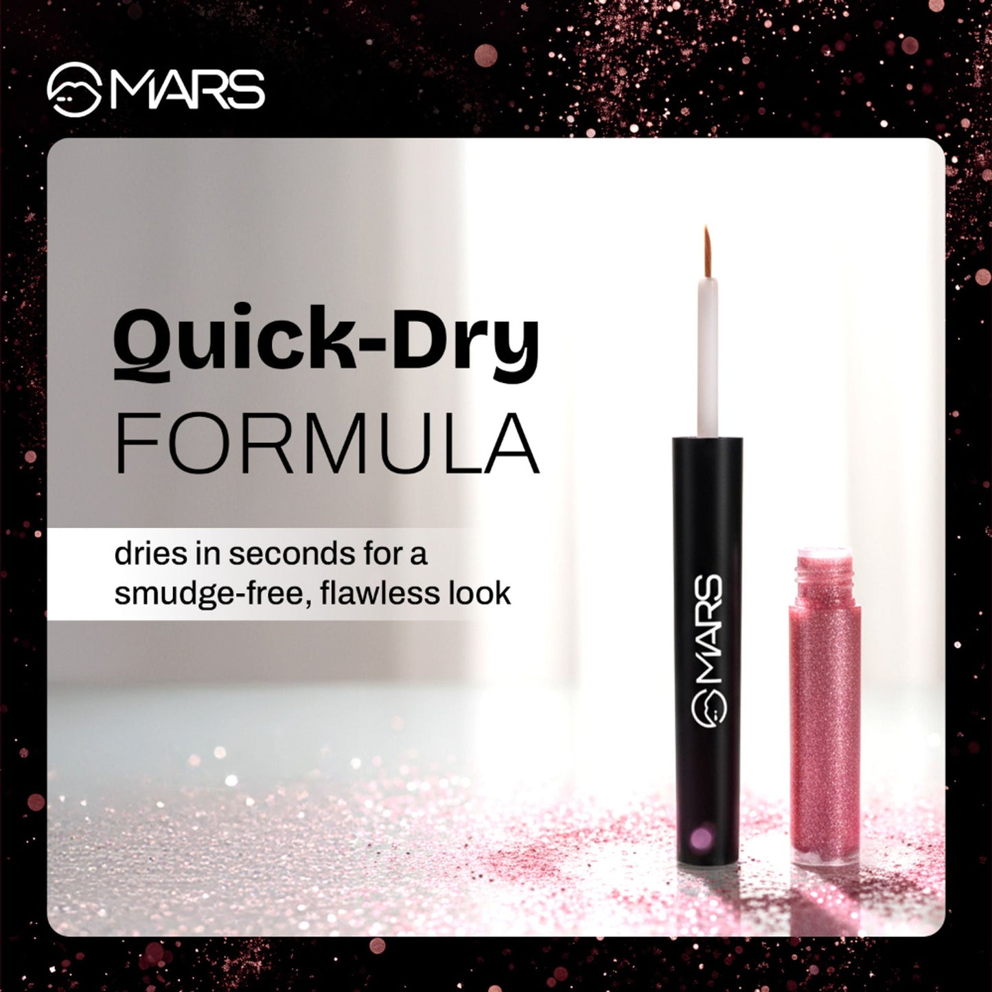 MARS Cosmetics Twinkle Wink Glitter Eyeliner - Midnight-Blue - Swadesiicart