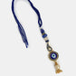 NVR Women & Men Set of 2 Blue Evil Eye Beaded Bhaiya Bhabhi Rakhi With Roli Chawal & Chocolate | Swadesiicart