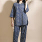 Breathables Blue Abstract Cotton Kurta & Pant Co-Ord Set