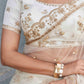 Tikhi Imli Ethnic Motifs Sequinned Embroidered Net Saree | Swadesiicart