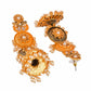 Shoshaa Gold-Toned Contemporary Jhumkas Earrings | Swadesiicart