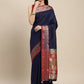 Shree Shyam Fashion Silk Blend Blue Saree