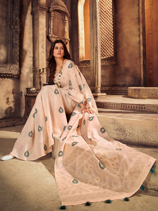 Sangria Woven Design Banarasi Saree | Swadesiicart