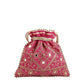 Masq Pink & Gold-Toned Embroidered Potli Clutch - Swadesiicart