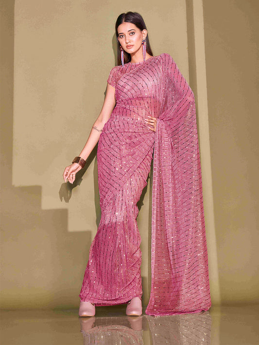 Tikhi Imli Embellished Sequinned Saree | Swadesiicart