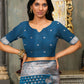 Astita Banarasi Silk Blue Saree | Swadesiicart