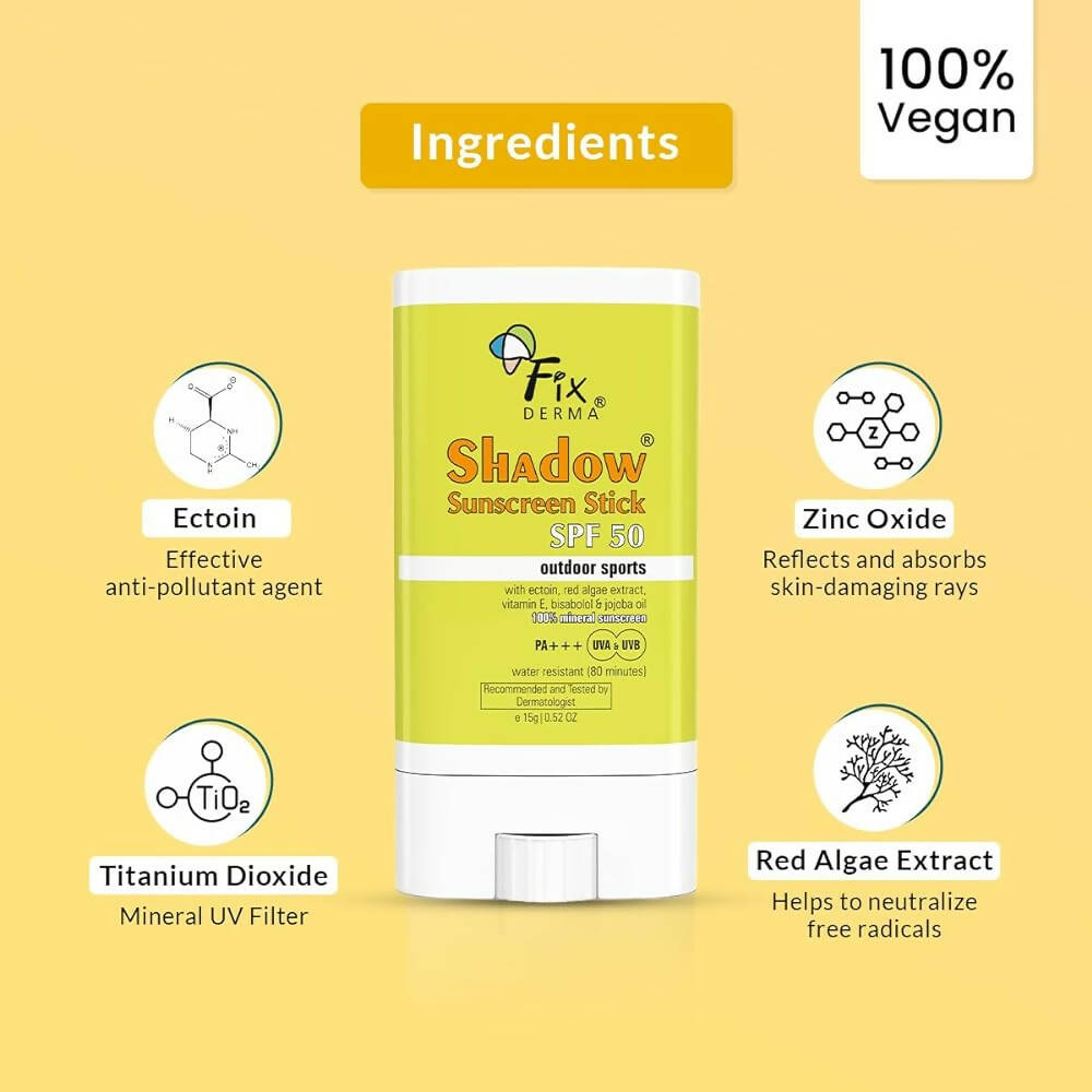Fixderma Shadow Sunscreen Stick SPF 50 - Swadesiicart