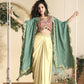 Anaita Maroon Chinon Readymade Shrug Suit with Embroidery Sequence Work