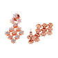 Saraf RS Jewellery White Rose Gold-Polished AD Studded Necklace Jewellery Set - Swadesiicart