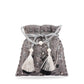 Masq Grey & White Embellished Potli Clutch