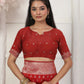 Shree Shyam Fashion Lichi Silk Red Saree