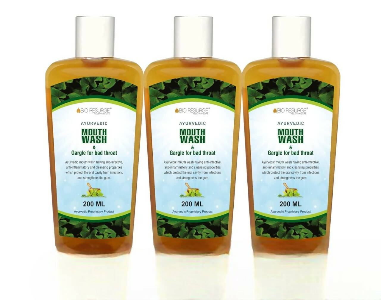 Bio Resurge Life Antibacterial Ayurvedic Mouthwash - Swadesiicart