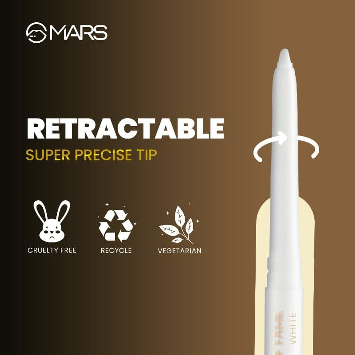MARS Cosmetics Kohl Of Fame Kajal - White - Swadesiicart