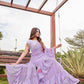 Tikhi Imli Printed Ruffle Saree With Mirror Embroidered Work Blouse | Swadesiicart