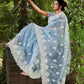 Tikhi Imli Ethnic Motifs Beads and Stones Organza Heavy Work Saree | Swadesiicart