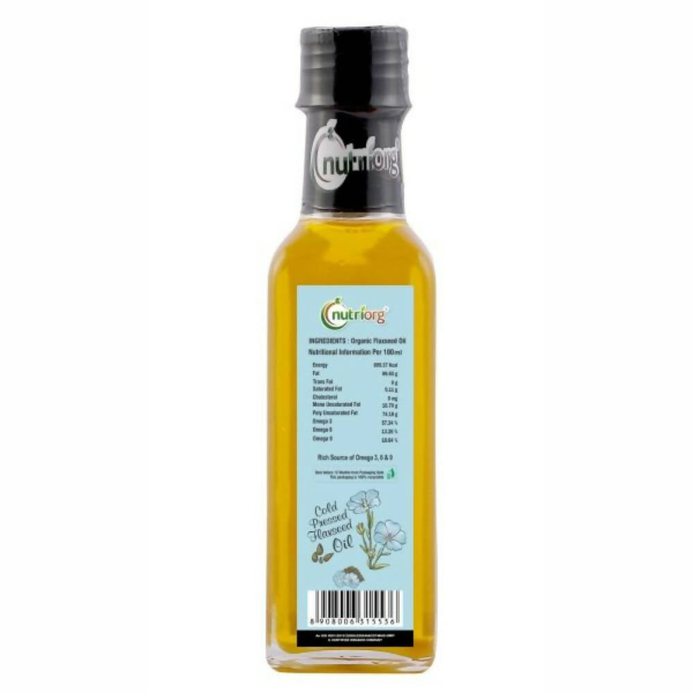 Nutriorg Organic Flaxseed Oil - Swadesiicart