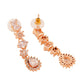 Saraf RS Jewellery Rose Gold-Polished AD Studded Designer Jewellery Set - Swadesiicart