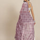 Tikhi Imli Mauve Batik Saree With Chikankari Lace | Swadesiicart