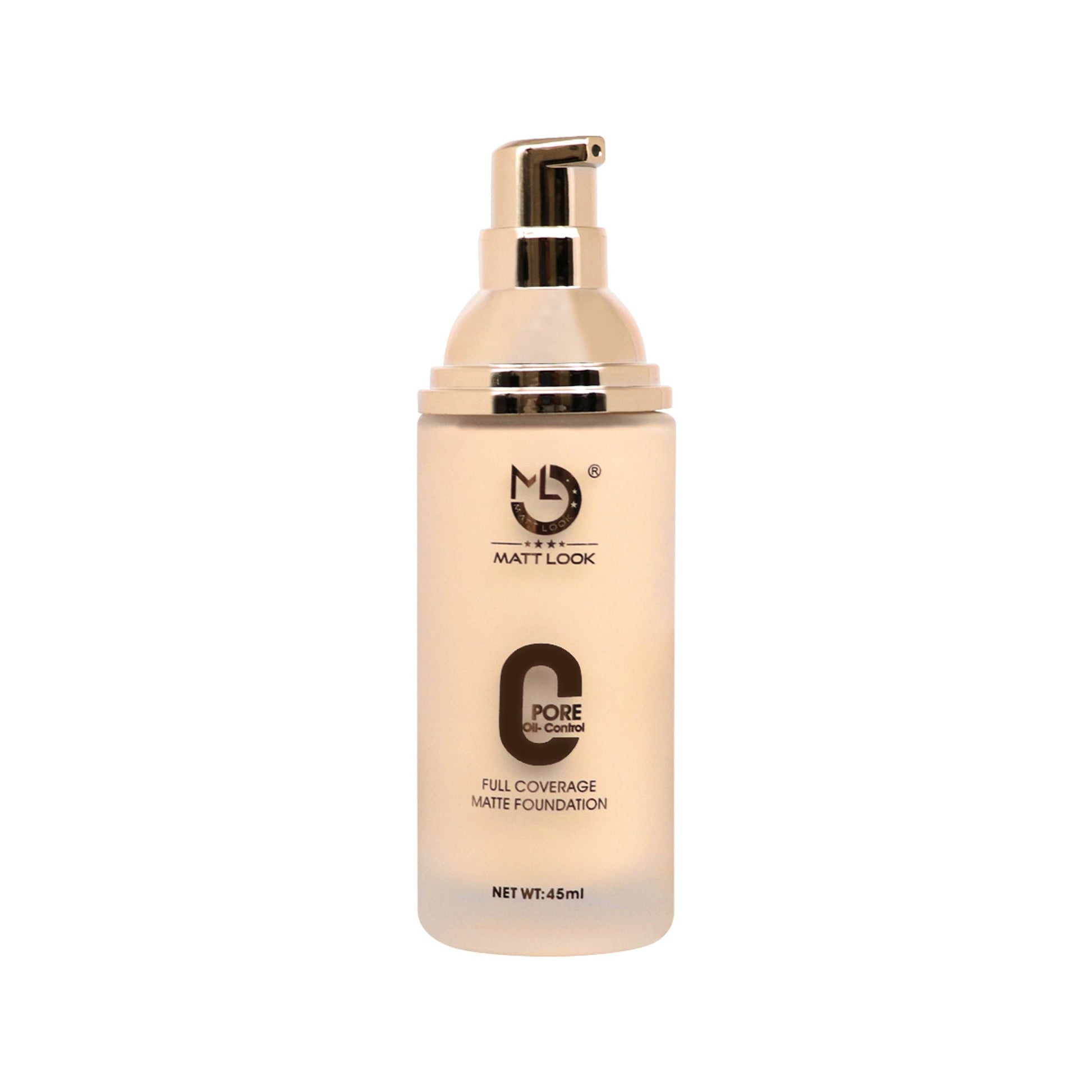 Matt Look Zero Pore Oil Control Full Coverage Matte Foundation - Porcelain - Swadesiicart