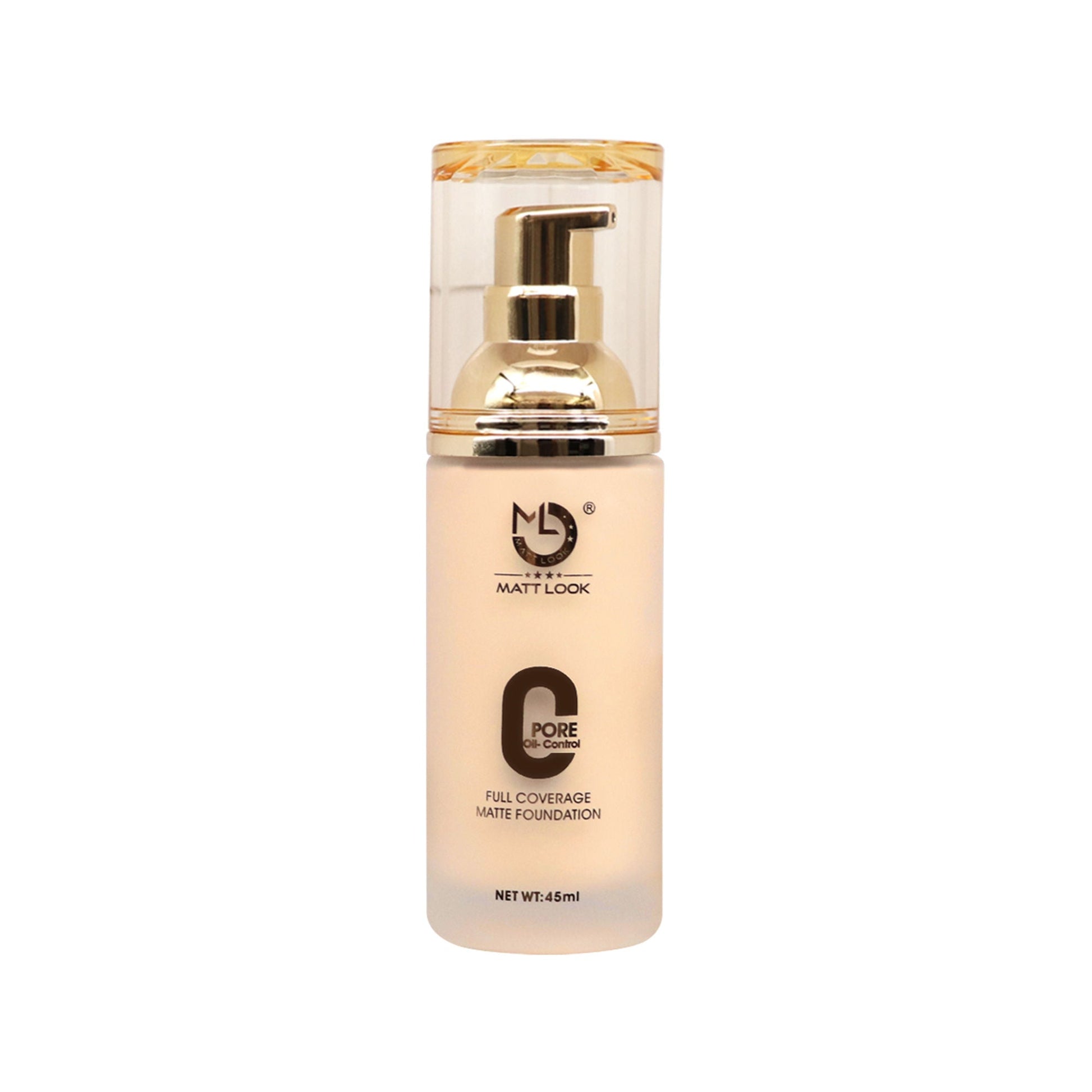Matt Look Zero Pore Oil Control Full Coverage Matte Foundation - Porcelain - Swadesiicart