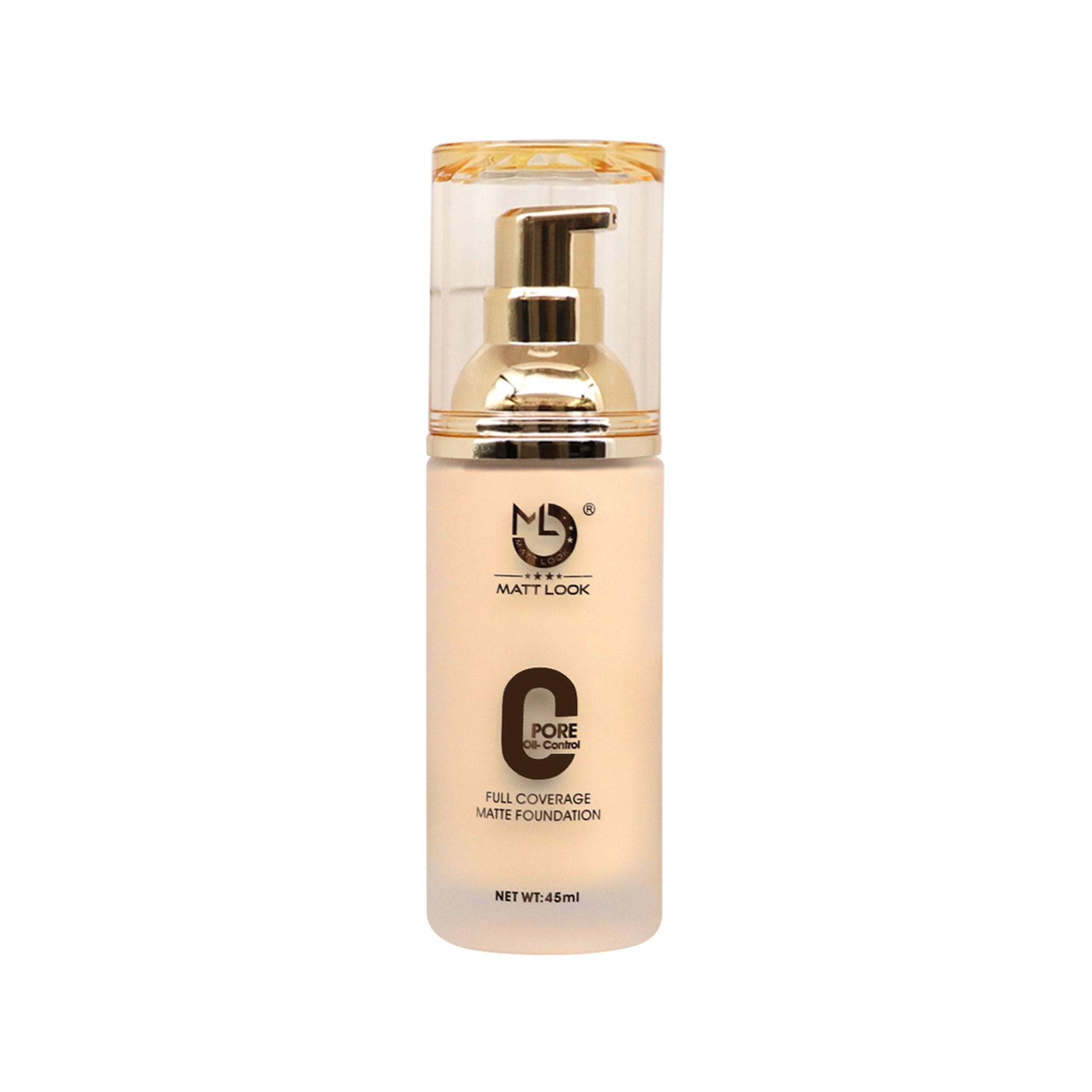 Matt Look Zero Pore Oil Control Full Coverage Matte Foundation - Warm Nude - Swadesiicart