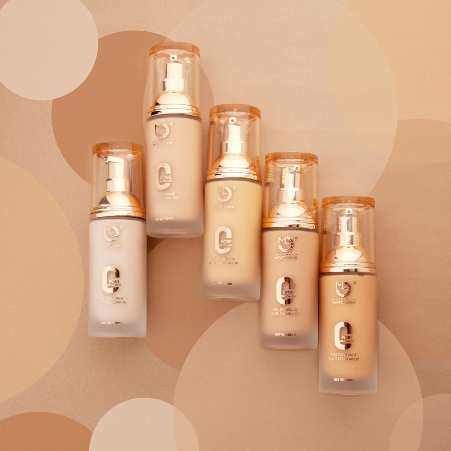Matt Look Zero Pore Oil Control Full Coverage Matte Foundation - Warm Nude - Swadesiicart