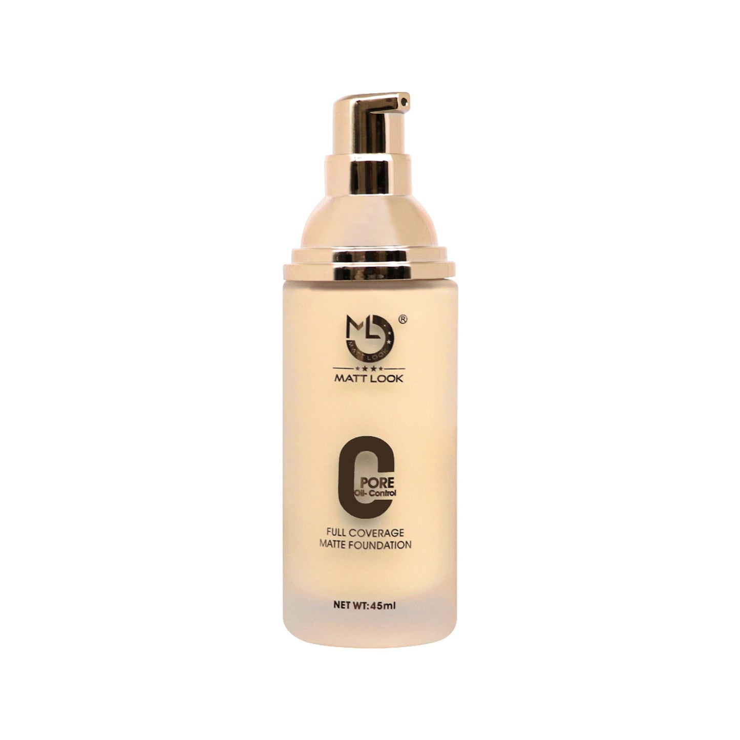 Matt Look Zero Pore Oil Control Full Coverage Matte Foundation - Pure Beige - Swadesiicart