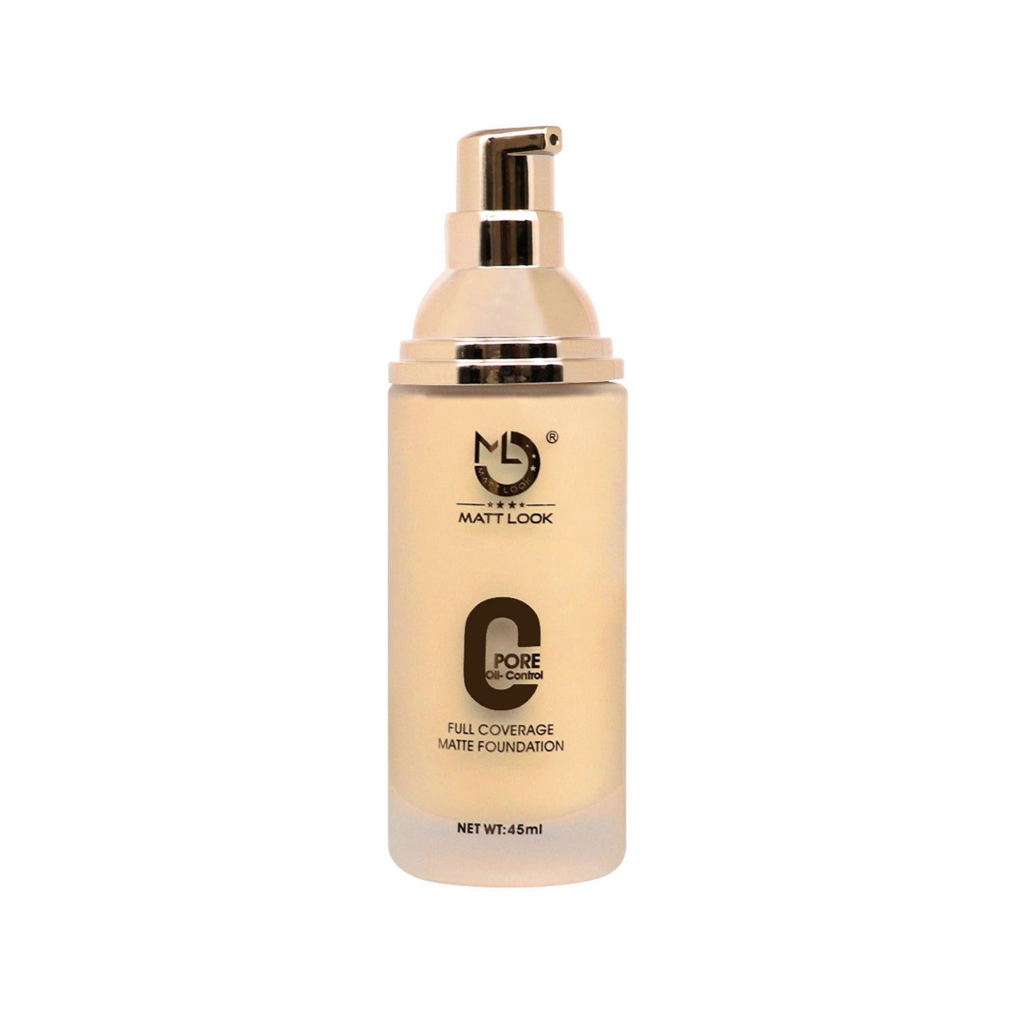 Matt Look Zero Pore Oil Control Full Coverage Matte Foundation - Golden Caramel - Swadesiicart