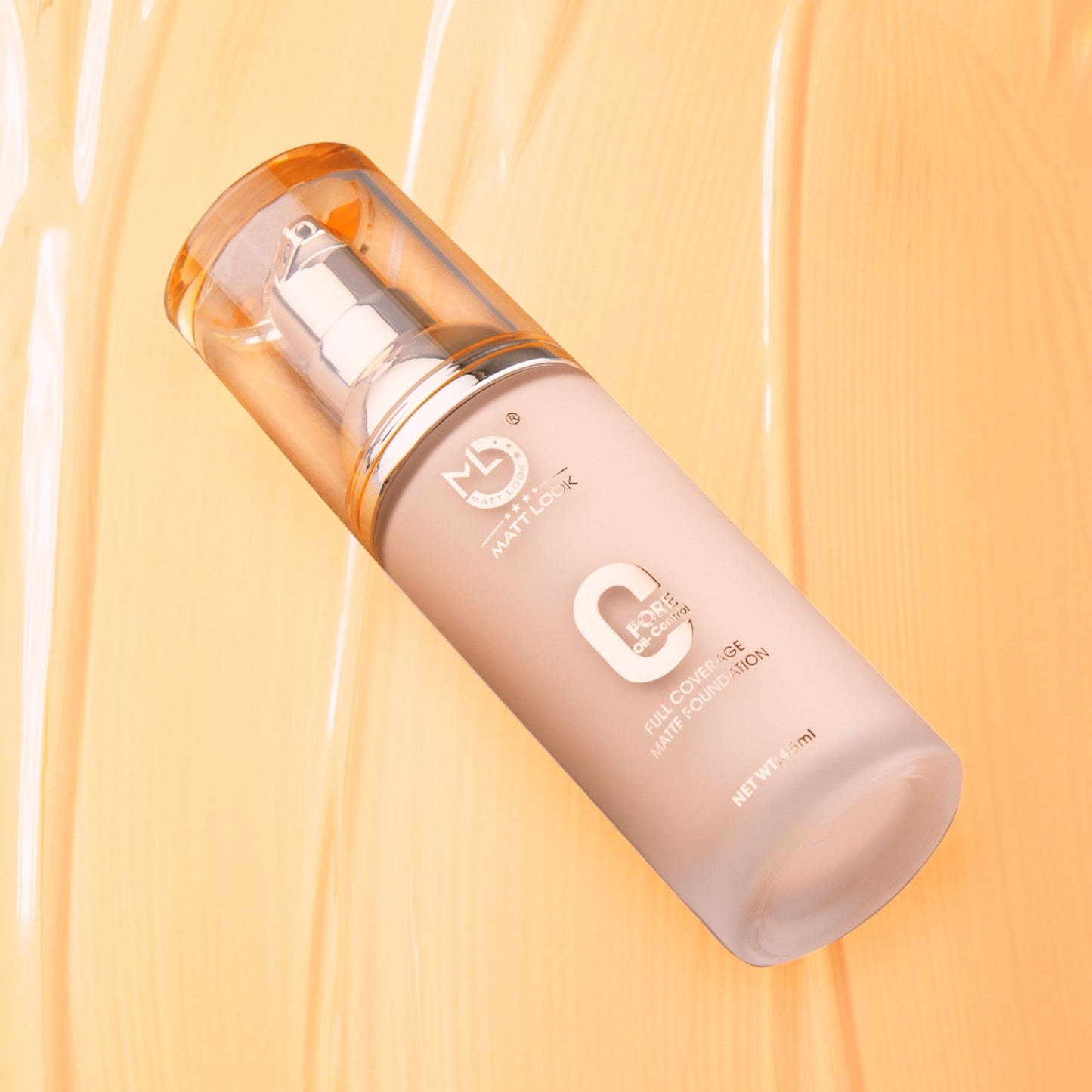 Matt Look Zero Pore Oil Control Full Coverage Matte Foundation - Golden Caramel - Swadesiicart