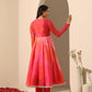 Pomcha Jaipur Pink Gul Bahaar Anarkali Set | Swadesiicart