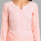 ADA Floral Embroidered Long Sleeves Regular Lucknowi Chikankari Kurta With Palazzos | Swadesiicart