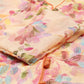 Souchii Peach-Coloured Floral Layered Chiffon Beautiful A-Line Midi Dress - Swadesiicart