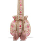 Masq Beige & Pink Embroidered Potli Clutch