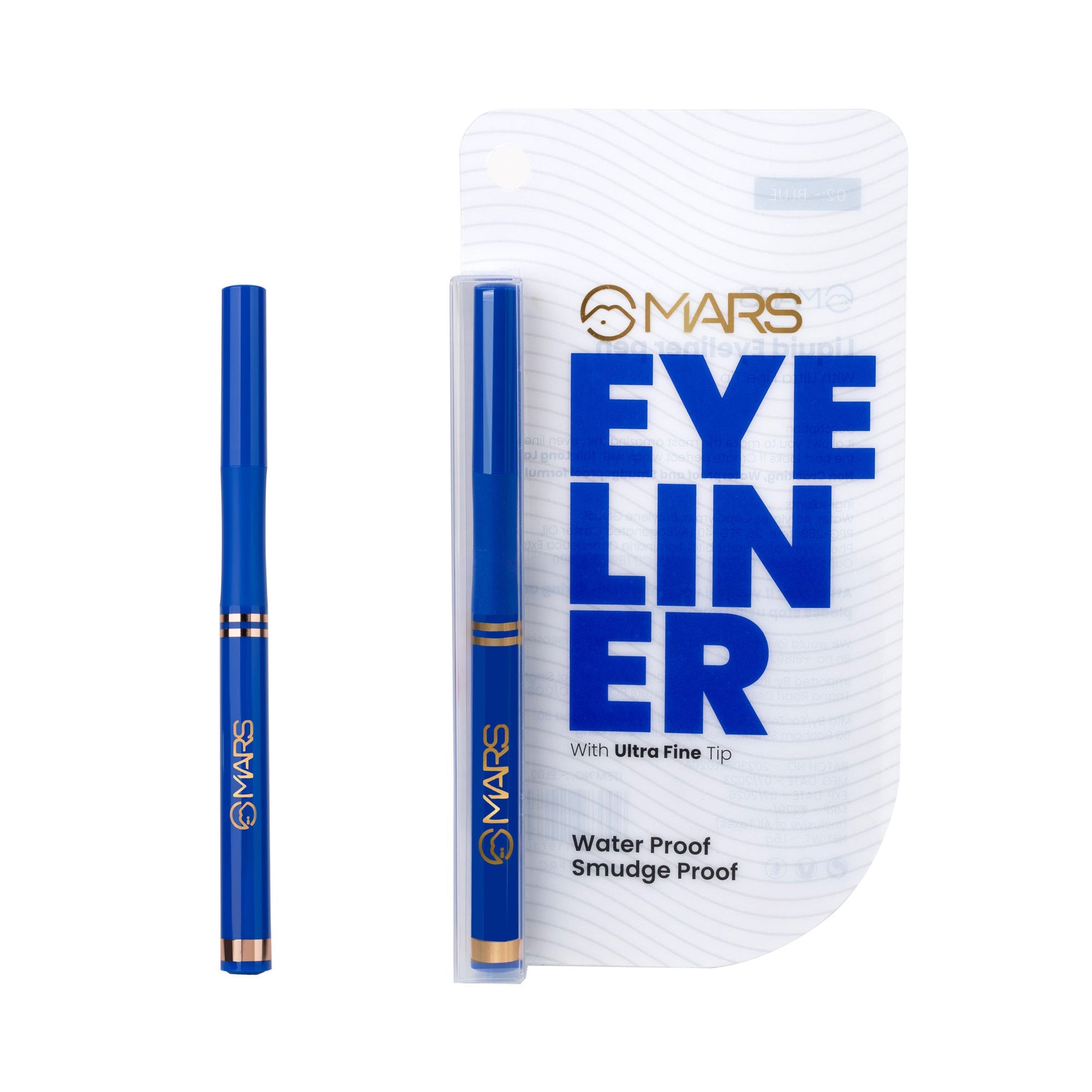 MARS Cosmetics Liquid Pen Eyeliner - Blue - Swadesiicart