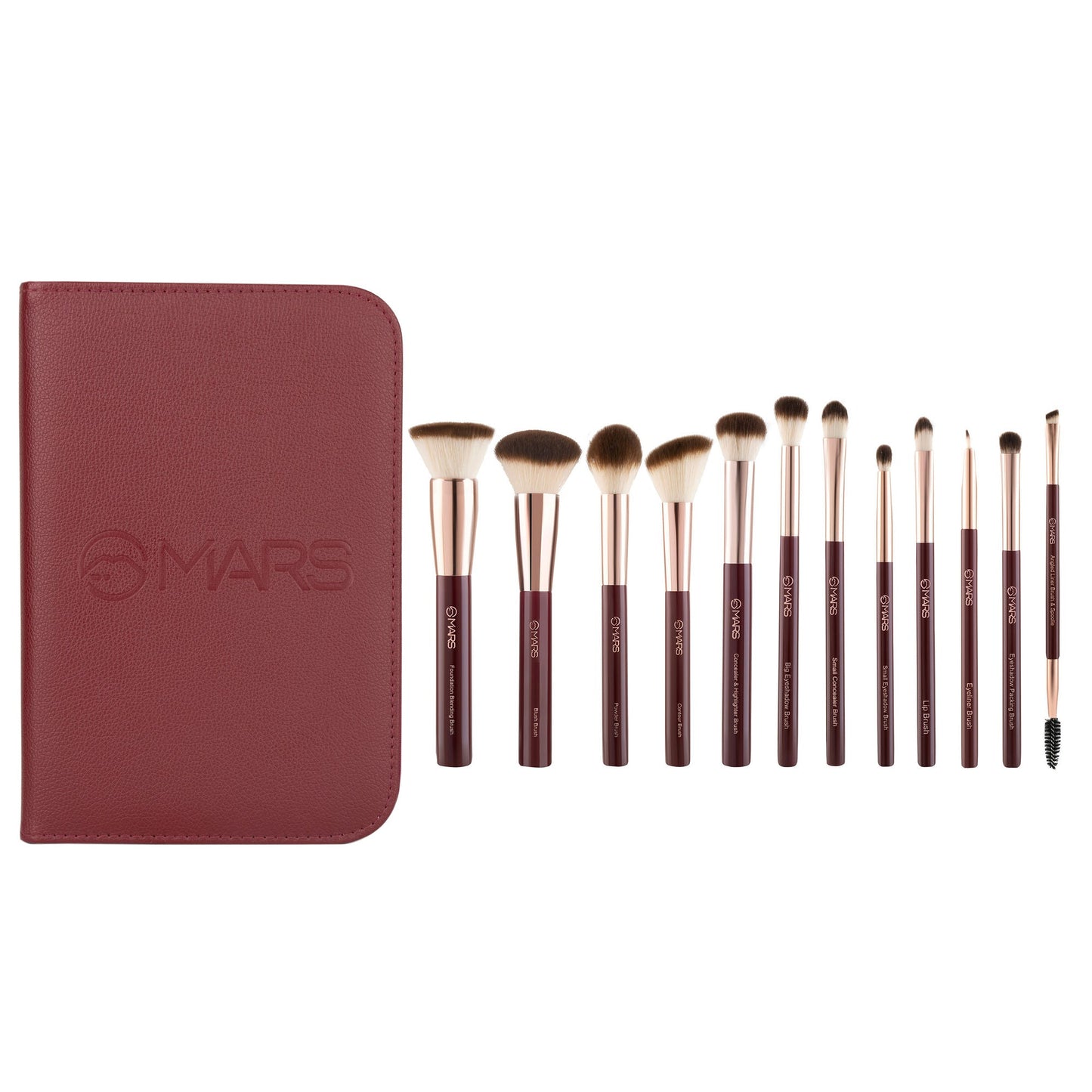 MARS Cosmetics Professional Makeup Brush - Set Of 12 - Swadesiicart