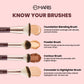 MARS Cosmetics Professional Makeup Brush - Set Of 12 - Swadesiicart