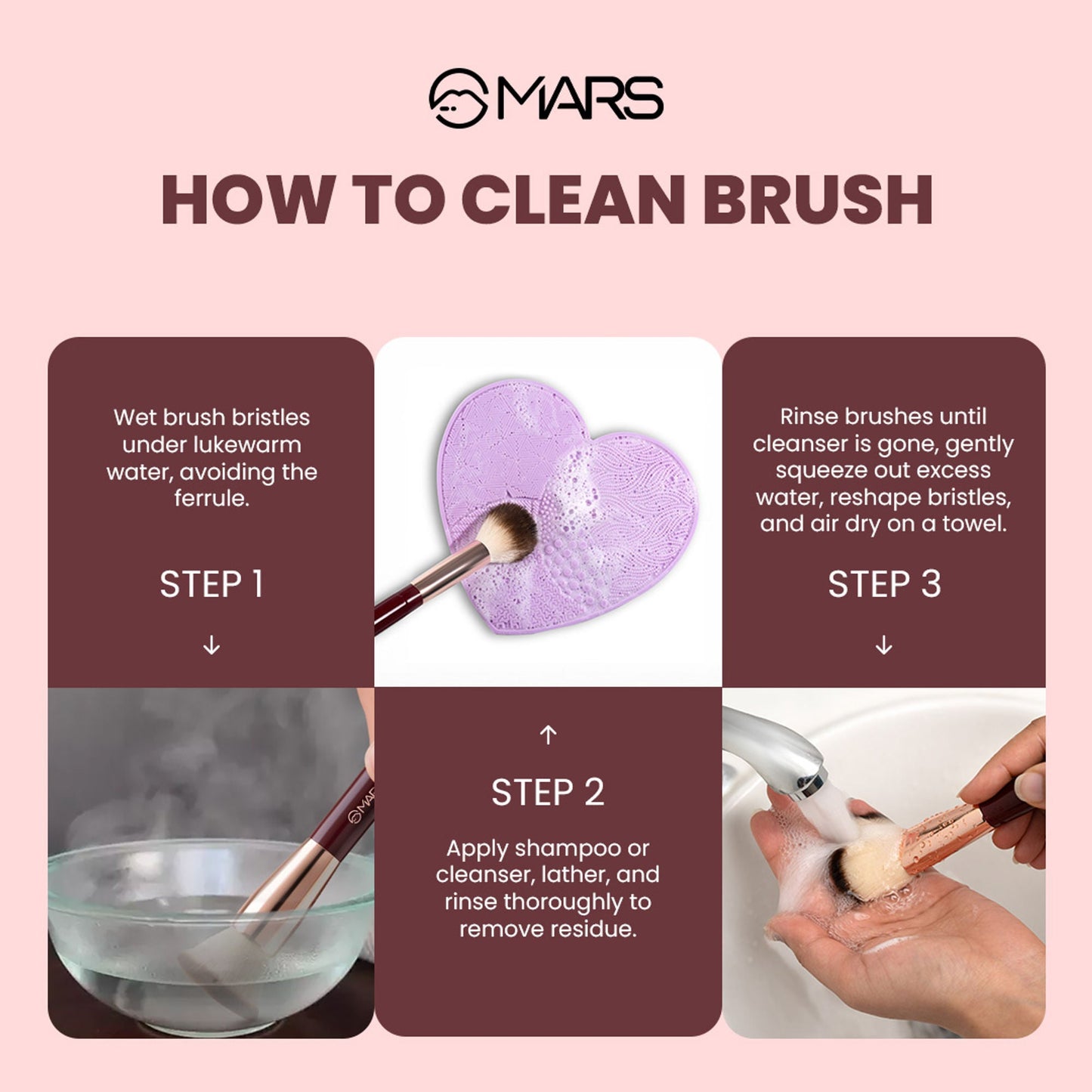MARS Cosmetics Professional Makeup Brush - Set Of 12 - Swadesiicart