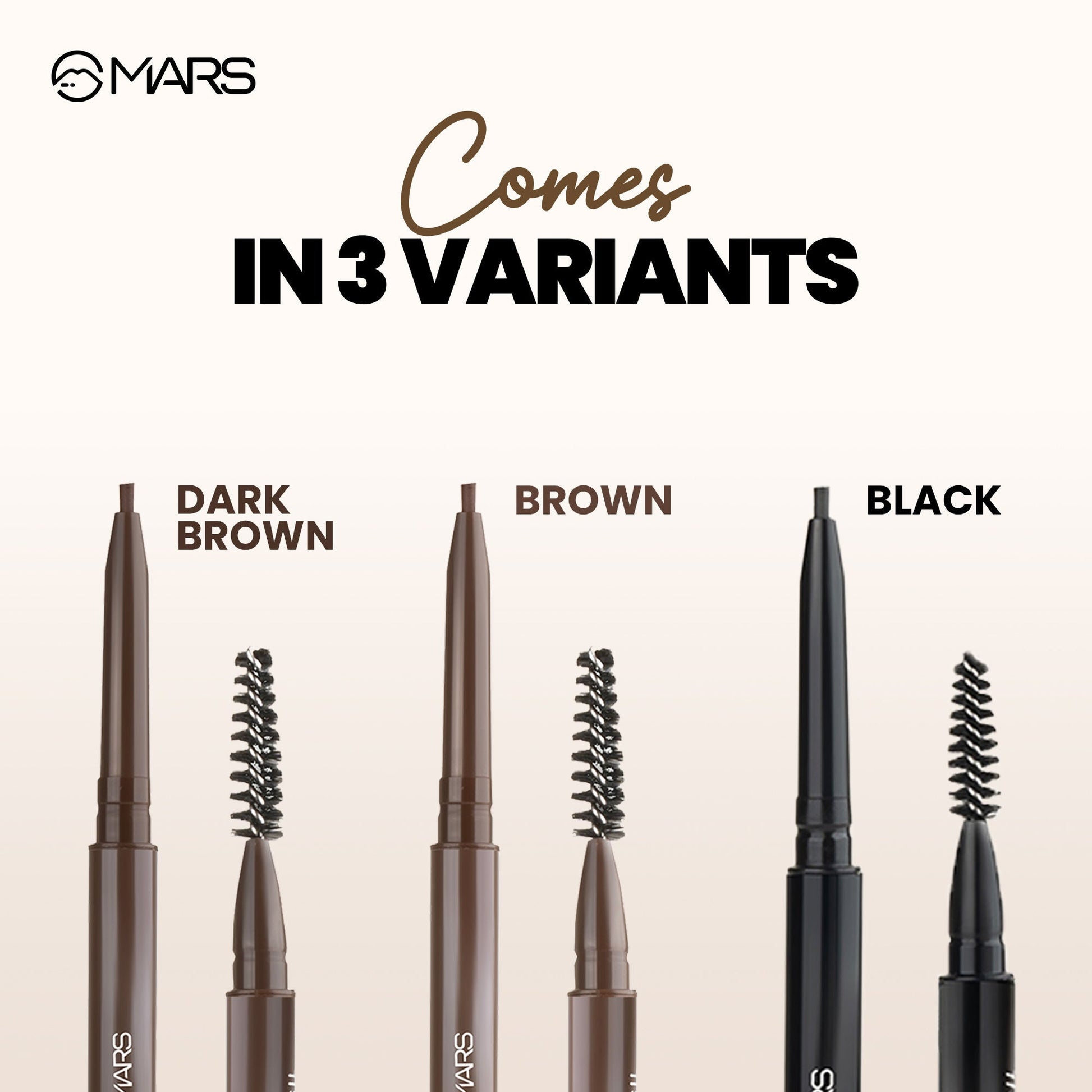 MARS Cosmetics Oh Brow Eyebrow Pencil - Dark Brown - Swadesiicart